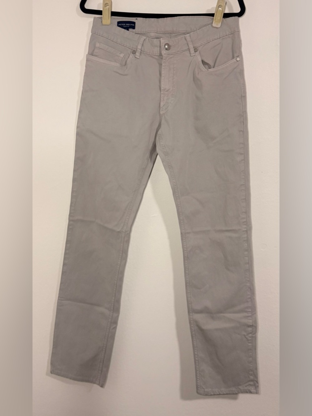 Peter Millar Bingham Performance 5-Pocket Pants Men Size 32 Gray